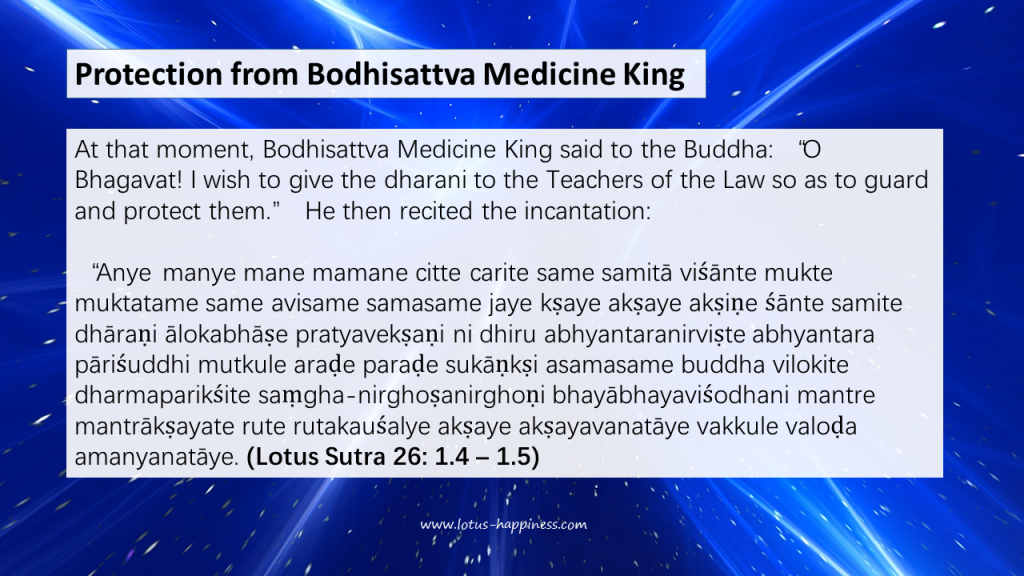 Protection from Bodhisattva Medicine King
