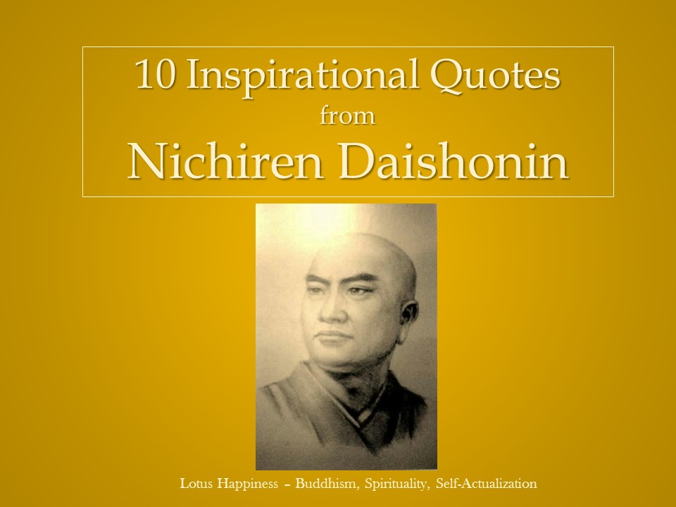 10 Inspirational Quotes from Nichiren Daishonin - Lotus 