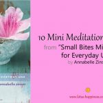 10 Mini Meditation Practices from “Small Bites Mindfulness for Everyday Use” by Annabelle Zinser